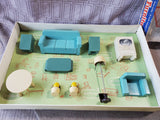 Vintage Strombecker True Scale Play Furniture Living Room Set Model No. 71-200 (C)