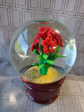 Poinsettia Musical Snowglobe WORKS