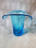 Hand Blown Blue Glass Vase
