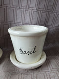 Pair of Ceramic "Basil" Planters
