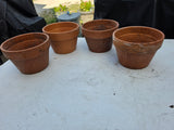 4-Piece Terracotta pot Lot - 8.5" x 6"