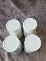 (B) Set of 4 Rae Dunn Melamine by Magenta "Sun" and "Beach" Tumblers