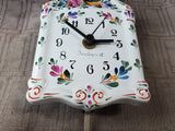 Small Hand Painted Ceramic Pendulum Wall Clock WORKS