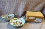 Set of 4 Mottahedeh Colonial Williamsburg Restoration "Duke of Gloucester" Coupe Cereal Bowls