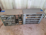 Two Garage Organizer  Boxes w/Small Plastic Drawers Full of Assorted Hardware