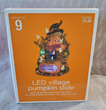 LED Village "Pumpkin Slide" Lighted Figurine WORKS (A)