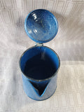 Blue Speckled Enamelware Coffee Pot