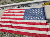 American Flag on Wooden Pole