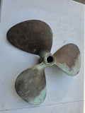 Vintage 3-Blade 17" Brass/Bronze Boat Propeller (C)