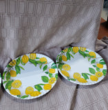Set of 4 One Hundred 80° Plastic Lemon Salad Plates