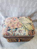 Wicker Sewing Box with Pin Cushion Lid