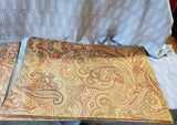 Set of 4 Red, Green, and Yellow Paisley Fabric Placemats