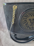 Anne Klein Leo Legacy Black Chain Strap Shoulder Bag
