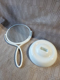 White Double Sided Vanity/Hand Mirror