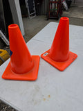 Two 12" Orange Safety Cones
