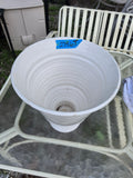 Large White Glazed Terracotta Urn Style Planter (T)