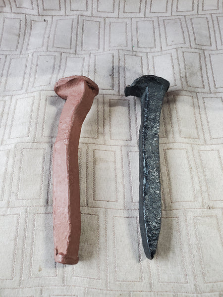 Pair of Vintage Iron Railroad Nails