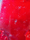 Red and Gold Glass Christmas Cookie Platter