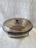 Anchor Hocking Amber Glass Covered Baking Dish