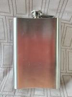 (A) Stainless Steel 8 Oz. "CIA" Flask