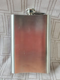 (A) Stainless Steel 8 Oz. "CIA" Flask