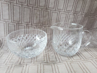 Atlantis Crystal Creamer and Sugar Set