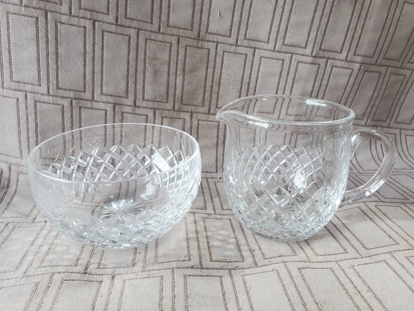 Atlantis Crystal Creamer and Sugar Set