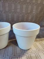 Lot of 5 Red, White, and Blue Small Planters