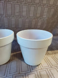 Lot of 5 Red, White, and Blue Small Planters