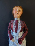 (P) Byers' Choice Carolers Signed "Woman with Cameo Pin" Figurine AS IS—READ DESCRIPTION CAREFULLY**