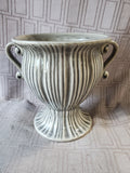 Grey Ceramic Footed Double Handled Vase