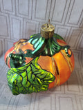 Waterford Holiday Heirloom Hand Blown Glass "Harvest Pumpkin Patch" Ornament