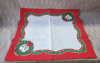 Set of 6 Christmas Fabric Napkins with 1 Round Tablecloth