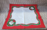 Set of 6 Christmas Fabric Napkins with 1 Round Tablecloth