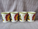 Set of 4 Pier 1 "Turkey" Coffee Mugs