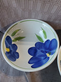 Lot of 3 Blue Floral Pasta Bowl