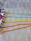 Vintage African Folk Art Maasi Beaded Wedding Necklace