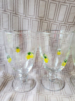 Set of 6 Anthropologie Hand Blown Pineapple Iced Tea Glasses
