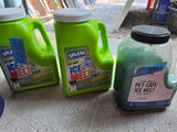 Garage Lot, 3 Containers Pet Safe Ice Melt and Bucket of Sand
