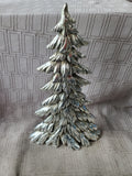 Silver Toned Resin Christmas Tree Figurine
