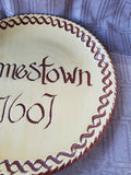 Kenneth Henderson Redware Pottery "Jamestown 1607" Plate