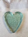 Heavy Clear Glass Heart Wall Hanging