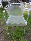 Classic White Iron Patio Dining Set, 7-Pieces + Cover **Read description**