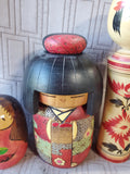 Lot of 3 Asian Inspired Kokeshi Dolls (B)