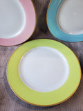 Set of 4 Williams-Sonoma Multi-Colored Pastel Dinner Plates