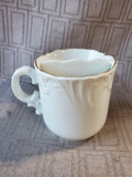 Vintage Floral Porcelain Mustache Cup