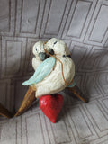 Set of 3 House of Hatten Turtle Dove Ornaments