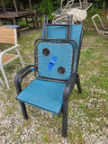 Teal Lightweight Three Piece Outdoor Set w/folding Side Table