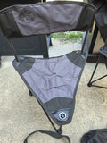 Two Bass Pro Folding 3-Legged Chairs w/Carry Bags