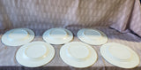 Lot of 6 Teal Rimmed Salad Plates